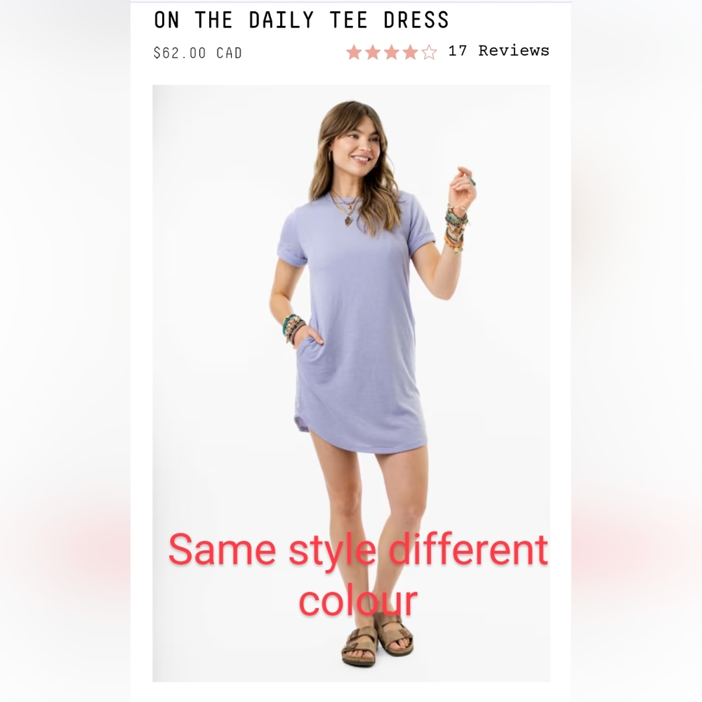 Tee dress light blue with pockets!
